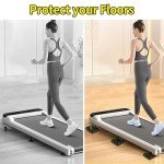 6 Pcs Walking Pad Mat with High Density Rubber for Protect Floors, Noise Reduction, Prefect for Portable Walking Pad Treadmill for Home, Non Slip, Anti Vibration
