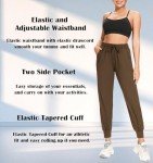 FULLSOFT Sweatpants for Women-Womens Joggers with Pockets Yoga Pants Leggings for Cycling Lounge Workout Running(Mocha Brown,Medium)