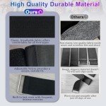 4 PCS Universal Pedal Straps for Elliptical Exerciser Machine, Suitable for Under Desk Leg Exercise Pedal, Enhances Stability, Safety & Workout Efficiency, Ideal for Seniors Fitness & Home Sports