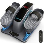 Under Desk Elliptical Electric, Ellipse Leg Exerciser for Seniors, Portable & Quiet, Seated Pedal Exerciser with Remote Control and Strap Pedals,12 Adjustable Speed Levels