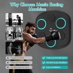 Yucate 2024 Upgrade Smart Music Boxing Machine for Adults and Kids, Wall Mounted Bluetooth Electronic Boxing Trainer with Gloves, Boxing Target Workout Equipment for Home, Office, Gym