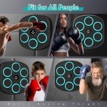 Yucate 2024 Upgrade Smart Music Boxing Machine for Adults and Kids, Wall Mounted Bluetooth Electronic Boxing Trainer with Gloves, Boxing Target Workout Equipment for Home, Office, Gym