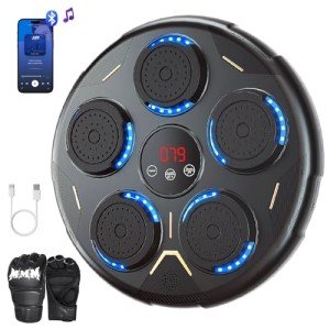 Music Boxing Machine, Boxing Machine Wall Mounted Music with Gloves, Smart Bluetooth Boxing Equipment, Boxing Music Workout Machine