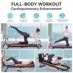 Pilates Reformer,Dpiolrcag Foldable Pilates Machine & Equipment for Home Use and Gym Workout with Jump Board, Suitable for Advanced and Beginners Users, Up to 250 lbs Weight Capacity