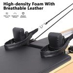 Pilates Reformer Pro, Studio Grade Foldable Pilates Machine Bundle with Reformer Box, Padded Jump Board for Gym Workout and Home Use（Black）