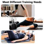 Pilates Reformer Pro, Studio Grade Foldable Pilates Machine Bundle with Reformer Box, Padded Jump Board for Gym Workout and Home Use（Black）