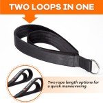 Wonderful Day 1 Pair Pilates Straps, Pilates Double Loop Straps for Pilates Reformer, Fitness D-Ring Straps, Removeable Exercise Straps Yoga Pilates Equipment Straps Exercise Accessories for Home Gym Workouts