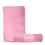 Wellrox Microfiber Hand Towel- Absorbent Sweat Towels, Workout Towels for Women- Yoga Mat Towel for Pilates, Hot Yoga, Gym Workouts (PINK)