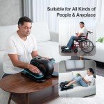 HUEIYEH Under Desk Elliptical Machine, Ellipse Leg Exerciser for Seniors, Seated Pedal Exerciser with Resistance Bands Non Slip Mat, Remote Control, 12 Adjustable Speeds for Home, Seniors, Adults