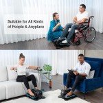 HUEIYEH Under Desk Elliptical Machine, Ellipse Leg Exerciser for Seniors, Seated Pedal Exerciser with Resistance Bands Non Slip Mat, Remote Control, 12 Adjustable Speeds for Home, Seniors, Adults