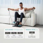 HUEIYEH Under Desk Elliptical Machine, Ellipse Leg Exerciser for Seniors, Seated Pedal Exerciser with Resistance Bands Non Slip Mat, Remote Control, 12 Adjustable Speeds for Home, Seniors, Adults
