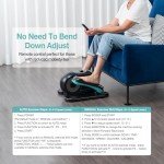 HUEIYEH Under Desk Elliptical Machine, Ellipse Leg Exerciser for Seniors, Seated Pedal Exerciser with Resistance Bands Non Slip Mat, Remote Control, 12 Adjustable Speeds for Home, Seniors, Adults