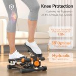 Steppers for Exercise at Home, Mini Stepper with Resistance Bands, Super Quiet Fitness Stair Stepper with 350LBS Loading Capacity - 2024 Upgrade Version