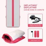 FunWater 10ft Inflatable Gymnastics Mat, Training Mats 4 inches Thick, Gymnastic Tumbling Tracks for Home Gym/Yoga/Cheerleading with Electric Pump