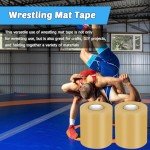 2 Rolls 3.93inch x 66FT Wrestling Mat Tape Clear Gym Floor Tape, PVC Seam Cover Tape for Heavy Duty Wrestling Grappling Exercise Mats