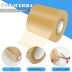 2 Rolls 3.93inch x 66FT Wrestling Mat Tape Clear Gym Floor Tape, PVC Seam Cover Tape for Heavy Duty Wrestling Grappling Exercise Mats