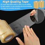 2 Rolls 3.93inch x 66FT Wrestling Mat Tape Clear Gym Floor Tape, PVC Seam Cover Tape for Heavy Duty Wrestling Grappling Exercise Mats