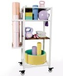 3-Tier Yoga Mat Storage Rack with Wheels