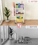 3-Tier Yoga Mat Storage Rack with Wheels