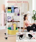 3-Tier Yoga Mat Storage Rack with Wheels