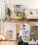 3-Tier Yoga Mat Storage Rack with Wheels
