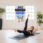 Wall-Mounted Yoga Mat Holder with Storage Hooks