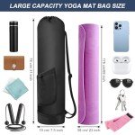 Adjustable Yoga Mat Bag with Water Bottle Pocket