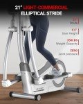 HARISON Elliptical Machine for Home 350 LBS Capacity, Magnetic Elliptical Exercise Machine with 16-Level Resistance Control, Elliptical Trainer with 21IN Stride