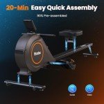 Niceday Smart Rowing Machine with Bluetooth & 16 Resistance Levels