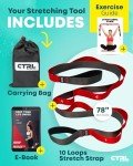 Non-Elastics Stretching Strap with Loops for Flexibility