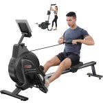 Dripex Foldable Magnetic Rowing Machine with Monitor
