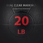 ZELUS Black Double Grip Medicine Ball 20 lbs