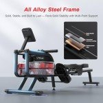 UTRYUP Water Rowing Machines for Home, Water Rower Machine with Bluetooth, App Supported, 15L Large Capacity and 12 Blades Enhance Resistance, Easy Assembly Equipped with Electric Water Pump