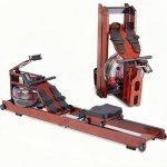 ECHANFIT Water Rowing Machines for Home，Foldable Rower with 400LBS Max Load, Rowing Machine with 360° Adjustable Device Holder, Professional Monitor and 3 App Compatible