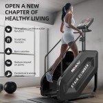 RIOWLAU Stepper Machine, Stair Stepper with LED Screen, Commercial Grade Stair Climber Exercise Machine,15 Speed Levels Stepping Machine for Cardio and Lower Body Workouts,375LBS, 15-164 Steps/Minute