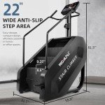 RIOWLAU Stepper Machine, Stair Stepper with LED Screen, Commercial Grade Stair Climber Exercise Machine,15 Speed Levels Stepping Machine for Cardio and Lower Body Workouts,375LBS, 15-164 Steps/Minute