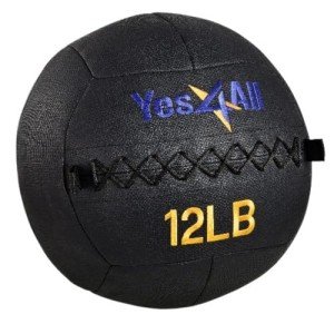 Yes4All Wall Ball - Soft Medicine Ball/Wall Medicine Ball for Full Body Workout and Strength Exercise 12 LB