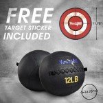 Yes4All Wall Ball - Soft Medicine Ball/Wall Medicine Ball for Full Body Workout and Strength Exercise 12 LB