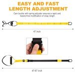 Home Resistance Training Kit, Resistance Trainer Fitness Straps for Full-Body Workout, Bodyweight Resistance Bands with Handles, Door Anchor, Workout Guide for Home Gym (Resistance) (Black, Yellow)