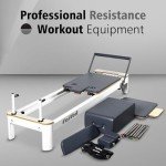 Faittd Aluminium Pilates Reformer,Pilates Reformer Equipment with Reformer Accessories, Reformer Box, Padded Jump Board, Reformer Pilates Machine for Home Workouts