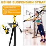 Home Resistance Training Kit, Resistance Trainer Fitness Straps for Full-Body Workout, Bodyweight Resistance Bands with Handles, Door Anchor, Workout Guide for Home Gym (Resistance) (Black, Yellow)