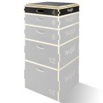 Yes4All Stackable Wooden Plyo Box, Plyometric Box with Anti-Slip Surface for Home Gym & Outdoor Workout - Black - 4", C756