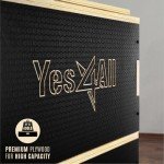 Yes4All Stackable Wooden Plyo Box, Plyometric Box with Anti-Slip Surface for Home Gym & Outdoor Workout - Black - 4", C756