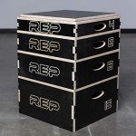 Stackable Wood Plyometric Box for Jump Training, Fitness and Conditioning 4", 6", 8", and 12" set