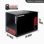 RitFit 3 in 1 Extra Firm Soft Plyo Box 440lb Weight Capacity 30”x 24”x 20”-B Large