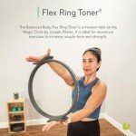 Balanced Body Flex Ring Toner, Workout Hoop with Standard Handles, Pilates Workout Equipment, Pilates Ring Circle for Home Gym or Studio Use
