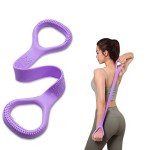 Kvittra Figure 8 Fitness Resistance Band, Arm|Back Training Elastic Ropes - Pure Barre Workout Chest Arm and Shoulder Stretch Bands Exercise Equipment for Physical Therapy,Yoga,Pilates, Stretching
