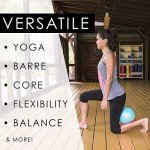 Live Infinitely Pilates Ball 9 Inch with Pump | Small Yoga Balls with Digital Workout eBook | Mini Stability Ball for Pilates, Barre, Yoga & Home Exercise (Teal)