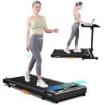 Walking Pad Treadmill, Under Desk Treadmill for Home and Office, Portable Treadmill with LED Display Remote Control, 2.5 HP Electric Treadmills 300 lbs Capacity (Black-Classic)