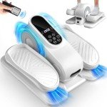 DamKee Under Desk Elliptical Exercise Machine, Ellipse Leg Exerciser As Seen On TV with 12 Speed, Electric Foot Leg Exerciser While Sitting for Seniors, Portable Seated Pedal Exerciser with Remote/LCD